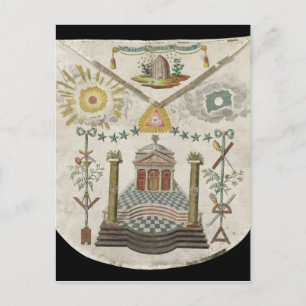 Apron of a Master of Saint-Julien Lodge in Postcard