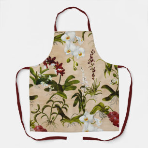 Apron - Orchid Pattern in Beige