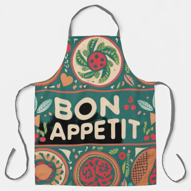 Apron,pattern,bon appetit apron (Front)