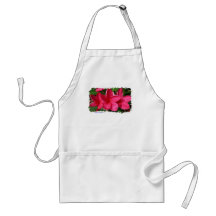 apron - pink plumerias