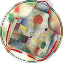 APRON - Red Balloon - An Abstract by Paul Klee