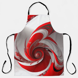 Apron/Red Swirl/LRG/All-Over Print Apron