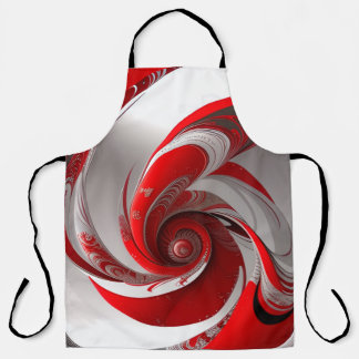 Apron/Red Swirl/LRG/All-Over Print Apron