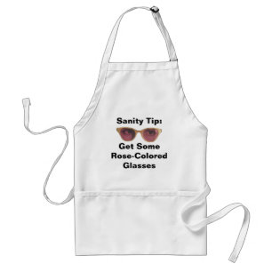 Apron Retro Style Rose-Coloured Glasses Any Saying