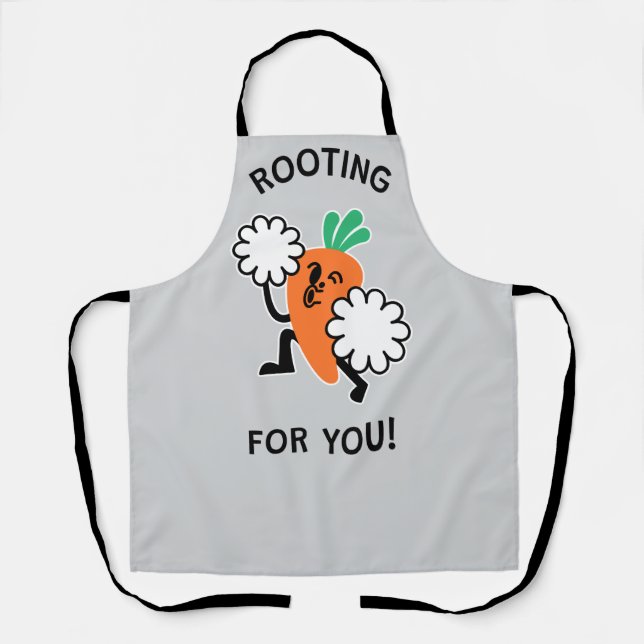 Apron Rooting For You – Cheerful Orange Carrot (Front)