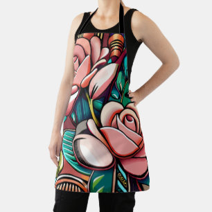 apron: roses apron