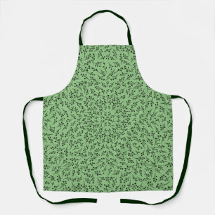 Apron Sage Green Botanical Vine Modern Kitchen