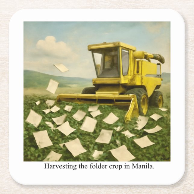 Apron Square Paper Coaster (Front)