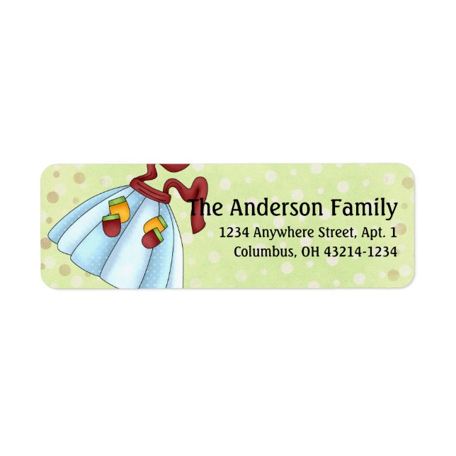 Apron Strings Apron d6 Cooking Address Labels (Front)