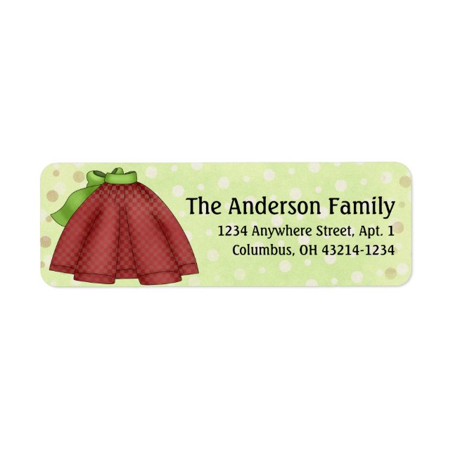 Apron Strings Apron d8 Cooking Address Labels (Front)