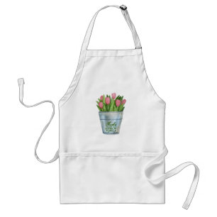 Apron Teacher Gift   Mother's Day   Thanks Tulips