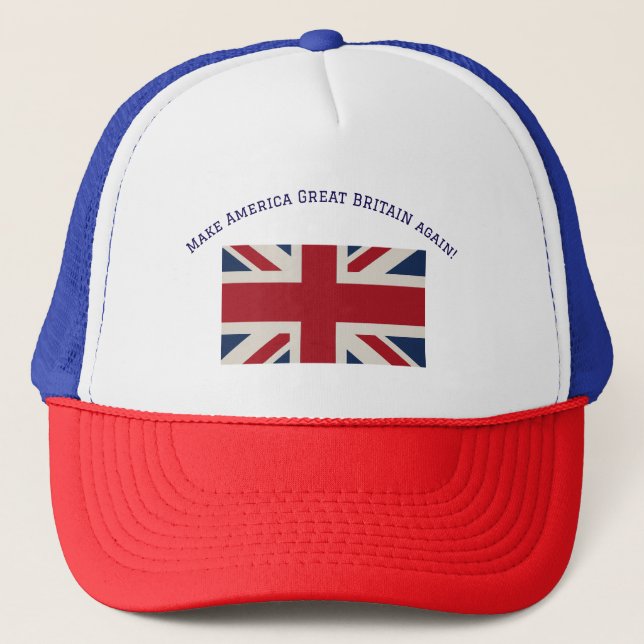 Apron - Union Jack Flag with witty statement... Trucker Hat (Front)