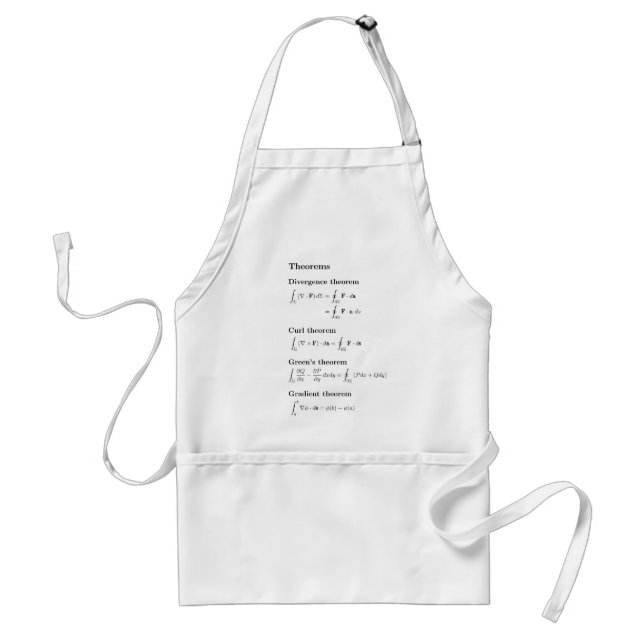 Apron: vector calculus theorems standard apron (Front)
