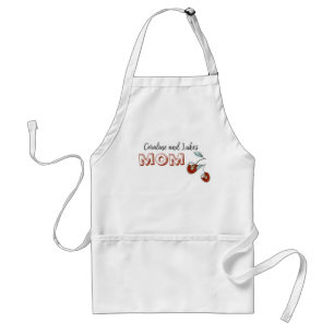 Apron with a cherry and the inscription “mum”