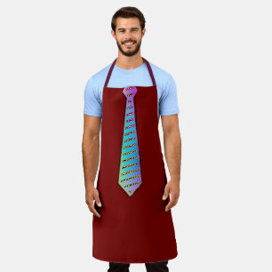 Apron With a Tie Fun Barbecue Dk Red Chef Apron