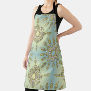 Apron with an intricate paisley pattern