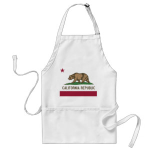 Apron with Flag of California, U.S.A.