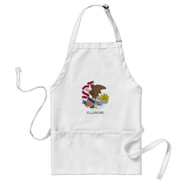 Apron with Flag of Illinois State, U.S.A. (Front)