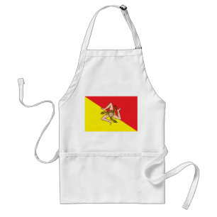Apron with Flag of Sicily, Italy