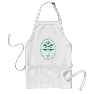Apron with Green Solid Sapling Seal