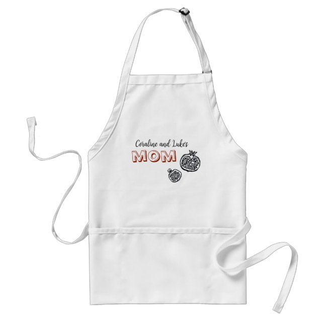 Apron with pomegranates and the inscription “mum" (Front)