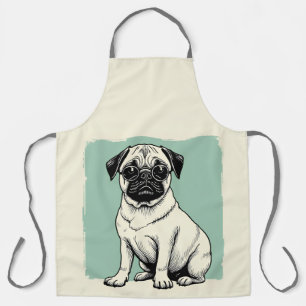 Apron with Pug