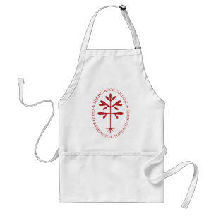 Apron with Red Solid Sapling Seal