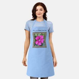 Apron with Stunning Magenta Hibiscus
