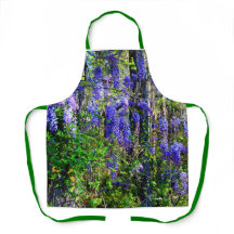 Apron with Wisteria Design