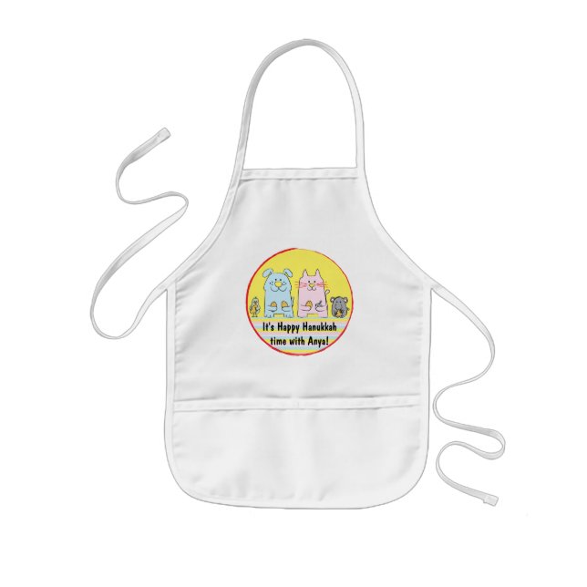 Aprons Children's Mouse and Friends for Hanukkah (Front)