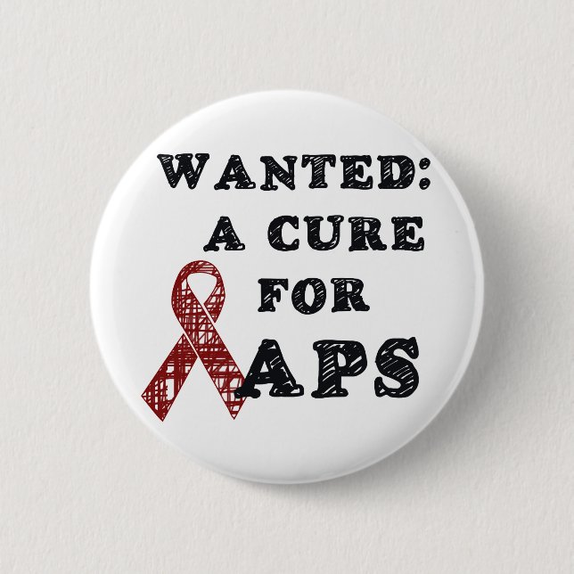 APS Awareness Items 6 Cm Round Badge (Front)