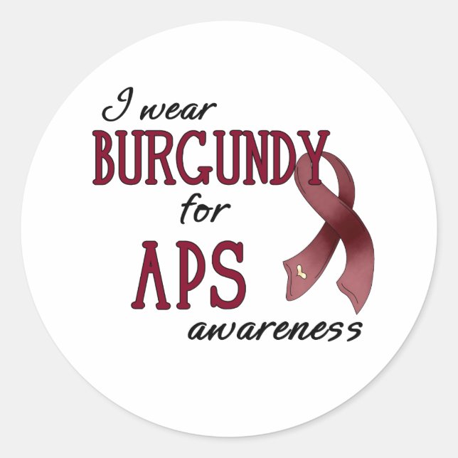 APS Awareness Items Classic Round Sticker (Front)
