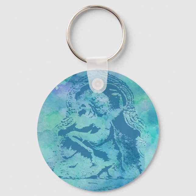 Apsara Blue Key Ring (Front)