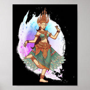 Apsara Dancing Cambodian Dance Khmer Meet Me In Ca Poster
