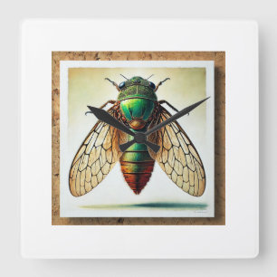 Apterygote Insect 280624IREF118 - Watercolor Square Wall Clock