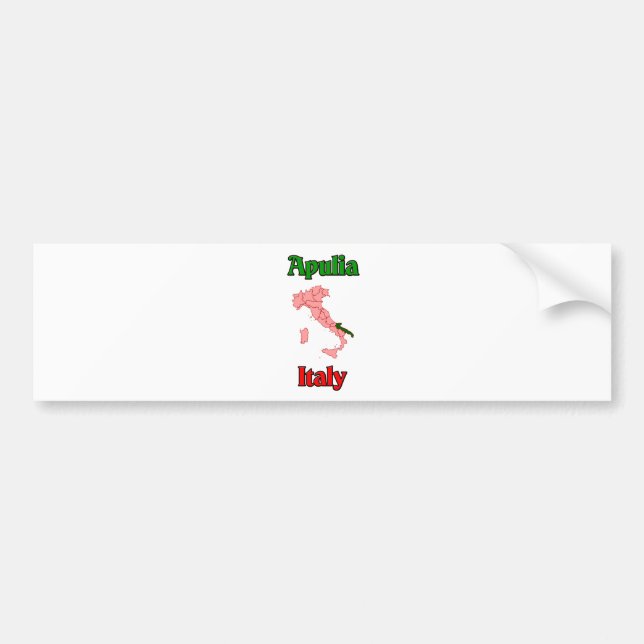 Apulia Italy Bumper Sticker (Front)