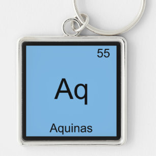 Aq - Aquinas Funny Element Chemistry Symbol Tee Key Ring
