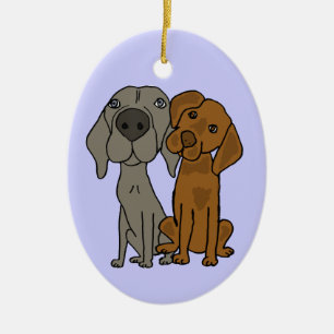 AQ- Weimaraner and Pointer Ornament