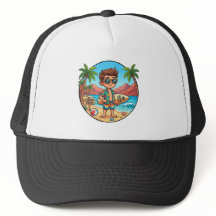 Aqaba Jordan Summer Vacation Boy Surfer Trucker Ha