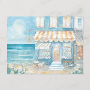Aqaurell Illustration Beach landscape pastell Postcard