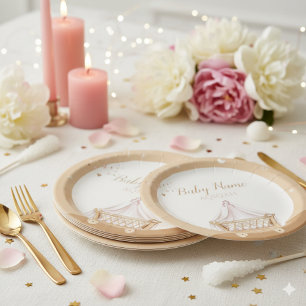 Aqiqah Party Personalized Islamic Baby Celebration Paper Plate