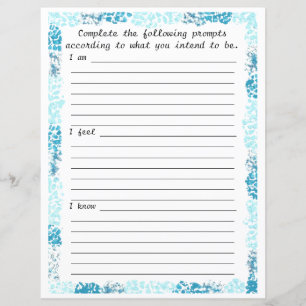 Aqua Abstract Frame, I am I feel I know stationery