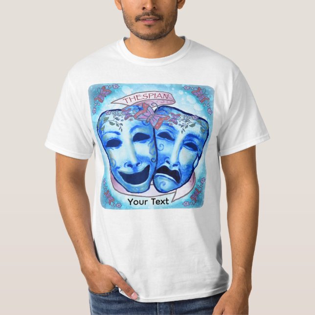 Aqua  Actor Masks T-Shirt (Front)