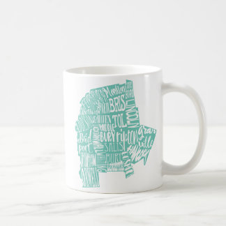 Aqua Addison County Typography Mug