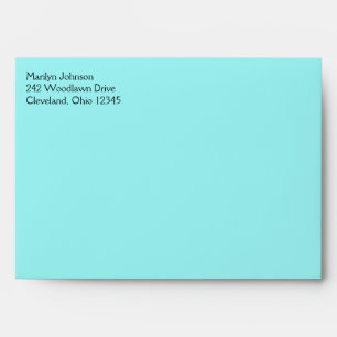 Aqua and Black Envelope for 5"x7" Sizes