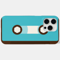 Aqua and Brown Retro Cassette Tape