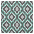 Aqua and Grey Ikat Moroccan