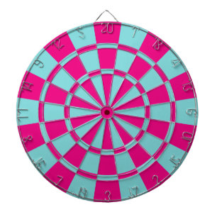 Aqua And Hot Pink Dartboard