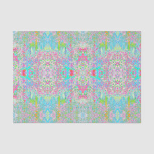 Aqua and Hot Pink Sunrise in My Rubio Garden Tissue Paper