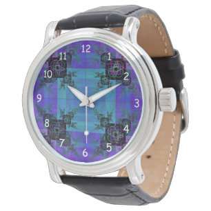 Aqua and Lilac Fractal Joy Watch